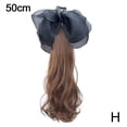 thumbnail image 4 of Perruque Queue de Cheval Haute Grande Vague Femme Pince à Griffer Nœud Simulation Cheveux Queue de Cheval Cheveux Bouclés, 4 of 7