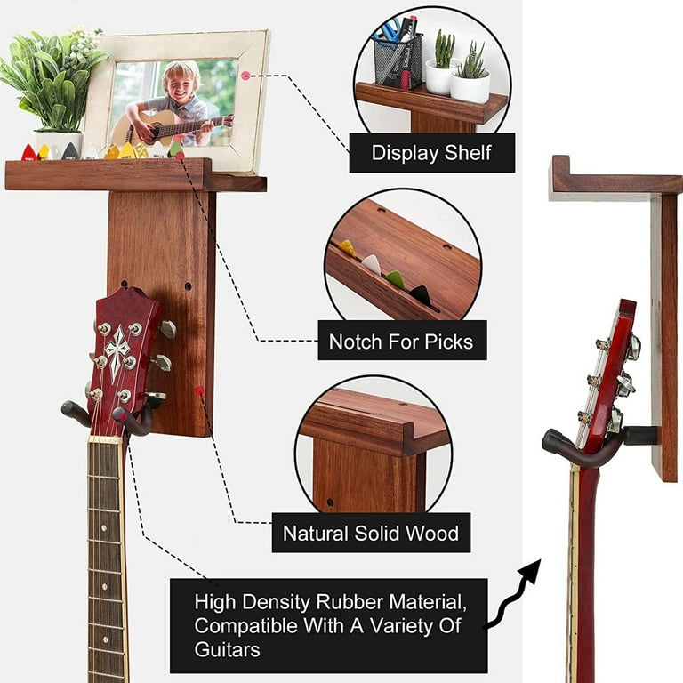 Guitar Wall Shelf Wooden Wall Guitar Holder Guitar Holder Guitar