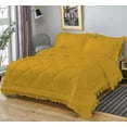 thumbnail image 3 of DNG Creations 3 Piece Ruffle Diamond Comforter All Season 550 GSM Oversized King Size - 800 Threads Count, 100% Egyptian Cotton Solid Gold Colour, 3 of 7