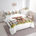 thumbnail image 3 of Castle Fairy Highland Cattle 7 Pieces Bedding Comforter Set,Rustic Cabin Full Bedding Set Lightweight,Farmhouse Animal Fitted Sheet Flat Sheet,Luxury Teens Bedroom Decor,Reversible, 3 of 8