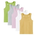 thumbnail image 4 of Avrnliq 5-Pack Kids Cotton Racerback Tank Tops Unisex Soft Breathable Basic Sleeveless for Kidss Boys Girls,Size 12-13 T, 4 of 8