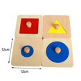thumbnail image 2 of Puzzle Toy Set Geometric Figure Matching Wood Puzzle Learning Toy for Children, 2 of 5