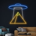 thumbnail image 3 of Handmadetneonsign UFO Abduction Pyramid Led Sign, UFO Egypt Pyramid Neon Sign, Pyramid UFO Neon, 3 of 5