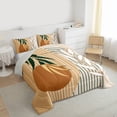 thumbnail image 3 of Homewish Tree Leaves 3 Pieces Queen Comforter Set for Boys Girls,Minimalist Geometric Stripes Lines Ultra Soft Bedding Sets,Retro Vintage Aesthetic Bedding Comforter Set Breathable, 3 of 8