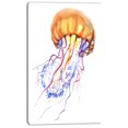 thumbnail image 2 of Orange Ocean Water Jellyfish - Animal Canvas Art Print, 2 of 3
