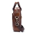 thumbnail image 4 of BULLCAPTAIN Satchel Bag - Genuine Leather Messenger Bag for Business Travel and College, 4 of 7