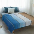 thumbnail image 4 of Blue Brown Blanket Soft Cozy Warm Throw Blanket for Couch, Plush Fuzzy Flannel Fleece Blankets for Sofa, Gradient Wood Grain Farmhouse Country Bed Blankets Lightweight Gifts for Women, 40"x60", 4 of 9
