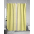 thumbnail image 5 of Fsddascl Yellow Beige Striped Shower Curtain Set - Standard 72" x 72" Washable Bathtub Curtain with 12 Hooks, Modern Farmhouse Retro Lines Waterproof Fabric Stall Shower Curtains for Bathroom/Bathtub, 5 of 6