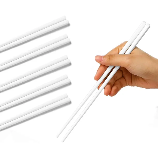 Ceramic Chopsticks Set of 5, Porcelain Chinese Chopsticks Easy To Clean