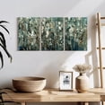 thumbnail image 3 of Elephant Stock White Blooms With Navy I Wall Art - Horizontal Multi Panel Canvas - Living Room Wall Decor - Abstract Multi Panel - Blue And Teal Decor By Tim O'toole - 26" x 12", 3 of 8