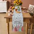 thumbnail image 3 of Grey Christmas Trees Table Runner 48 Inches Long - Winter Xmas Colorful Pine Snowflakes Kitchen Dining Burlap Linen Tablerunner for Small/Round/Square/Wedding/Coffee/Dining Table Party Décor 13 x 48, 3 of 7