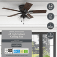 thumbnail image 4 of Better Homes & Gardens 42" Black Traditional Indoor Ceiling Fan with Lights, Pull Chain Control & Reverse Airflow, 4 of 19