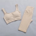thumbnail image 2 of Gibobby Conjunto de yoga para mujer Conjunto de ropa de yoga Moda Sexy Correr al libre Desnudo Ropa deportiva Ropa deportiva de secado rápido ajustada(Caqui,CH), 2 of 5