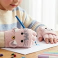 thumbnail image 6 of allydrew Winter Warm Cute Cat Fingerless Gloves for Girls, Convertible Flip Top Half Finger Mittens, Light Pink, 6 of 6