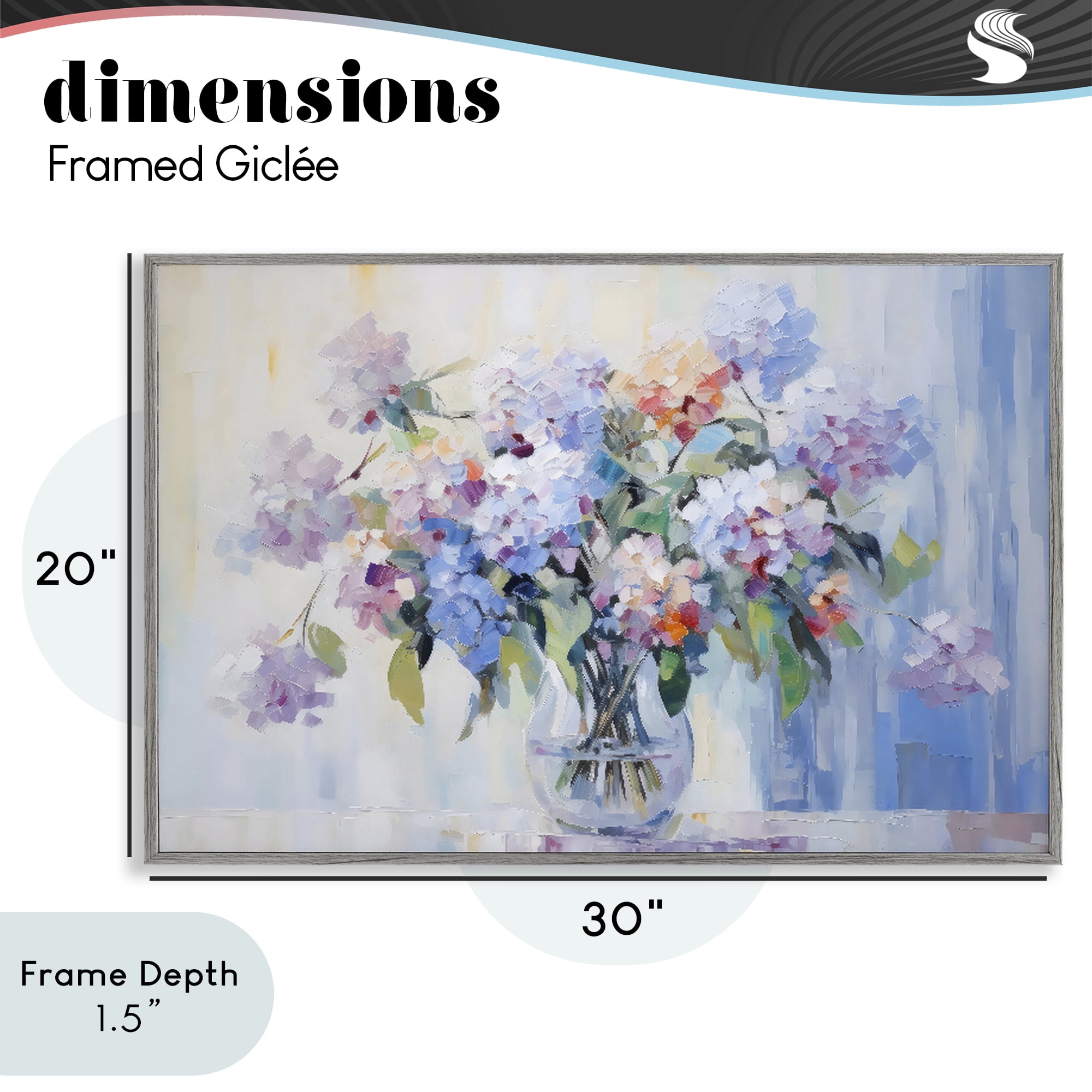 Stupell Industries In Full Bloom Bouquet Gray Framed Giclee Art, design by Creative Studio