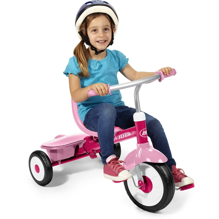 Radio Flyer EZ Fold 4-in-1 Stroll N Trike for Kids Tricycles