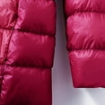 thumbnail image 5 of Womens Long Puffer Jacket Packable Lightweight Full Zip Hooded Down Tunic Coat Windproof Pockets Winter Overcoat (5XL, Hot Pink), 5 of 6