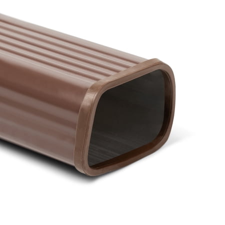 SpoutTrim | Downspout Safety Cap and Cover | 2"x3" | Durable | 4-Pack Brown