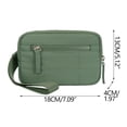 thumbnail image 3 of Small Wristlet Wallets for Women, Quilted Nylon Wallet Purse RFID Zipper Clutch for Travel Card Phone Organizer (Green), 3 of 6