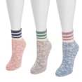 thumbnail image 2 of MUK LUKS Women's 3 Pack Rib Cuff Mini Crew Sock, 2 of 2