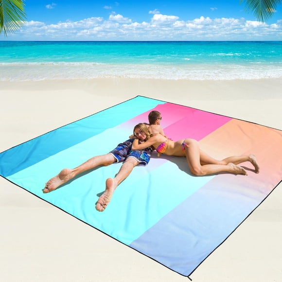 Manta de playa WIWIGO impermeable a prueba de arena 200x210 cm
