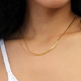 thumbnail image 3 of Dominique Herringbone Necklace (Gold), 3 of 5