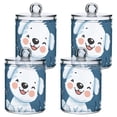 thumbnail image 3 of Ckdifva White Puppy Flowers Storage Jar with Lid Acrylic Organization Storage Containers Set of 4, 3 of 7