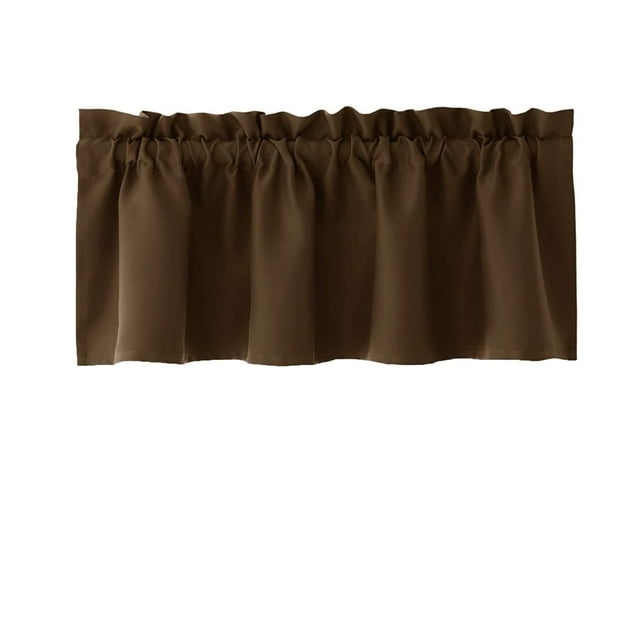 Thermal Insulated Short Window Curtain 57x18 Inch Rod Pocket Single Panel for Kitchen Bathroom Living Room Blackout Sun Protection