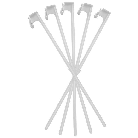 FONDOTIN 5Pcs Vehicle Flag Frames White Plastic Clip on Flagpoles for Car Truck Bus Use