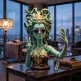 thumbnail image 2 of Novel Selfie Bust 12 Inch Resin Figurine for Tabletop Bookshelf Bedroom Office, 2 of 4