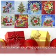 thumbnail image 3 of Tarjeta de felicitación con pintura de diamante artesanal, Kit de bordado de mosaico de Navidad con forma especial, taladro parcial, Festival de regalo de cumpleaños, 8 Uds., 3 of 4