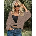 thumbnail image 5 of Zeagoo Button Down Shirts for Women Waffle Boyfriend Work Shacket Loose Long Sleeve Collared Fall Tops, 5 of 7