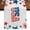 White, variant on American Map Burlap Cotton Table Runner 13x48 Inches Long, Patriotic Freedom US Independence Tan Farmhouse Table Runners, Outdoor Dining Table Decor for Baby Shower/Party/Wedding