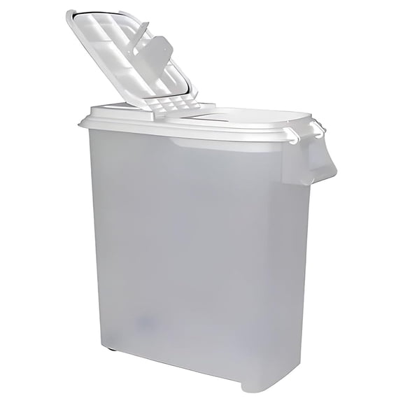 80-Quart Roll Away Pet Food Storage Container with - Airtight BPA Free Dispenser for Large Dog, Cat, or Livestock Feed