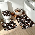 thumbnail image 5 of FRAMICS Halloween Cute Ghost Shower Curtain Sets with Rugs, 16-Piece Spooky Floral Pumpkin Bathroom Sets with Hooks, Waterproof Fabric Bathroom Decor 72" x 72", 5 of 10