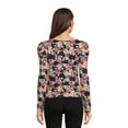thumbnail image 3 of Self Esteem Juniors Cinch Front Top with Long Puff Sleeves, 3 of 5