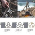 thumbnail image 2 of Camping Tripod Board, Turn Branch into Campfire Tripod, Stainless Steel Campfire Support Plate with Adjustable Chain, 2 of 7