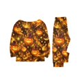 thumbnail image 3 of Halloween Family Pajamas Set Long Sleeve Crew Neck, Soft Matching Halloween Pajamas with Top Hat Pumpkin Print, Vintage Family Halloween Pajama Set for Party, 3 of 6