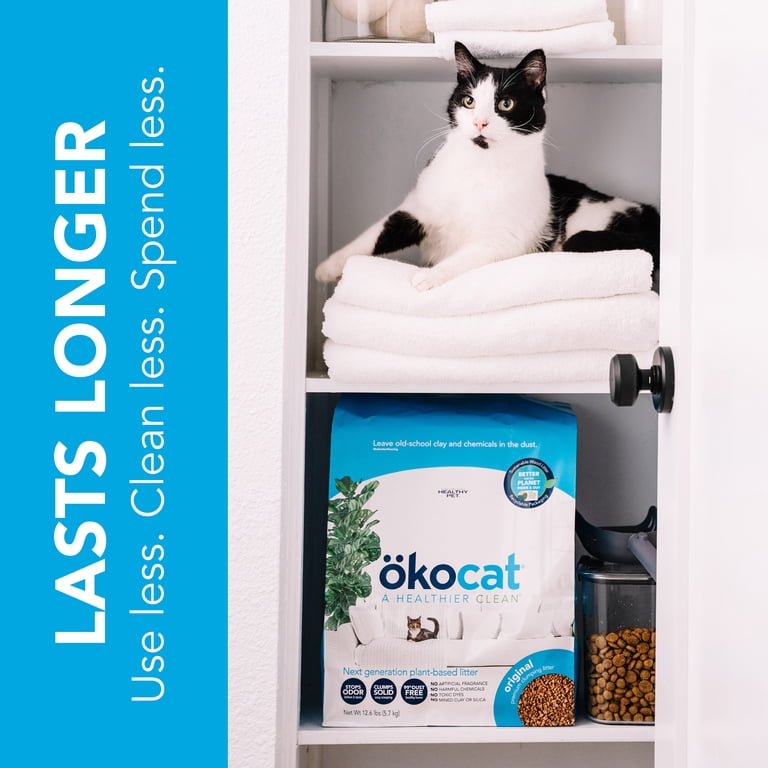 okocat Original Premium Clumping Natural Wood Cat Litter, Large