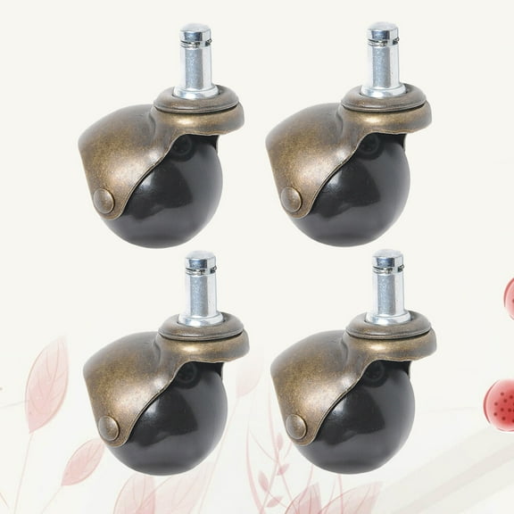 FELTECHELECTR 4Pcs Swivel Caster Wheels for Chairs Tables Racks Storage Containers Replacement Set Safe Rolling 3.3*2in
