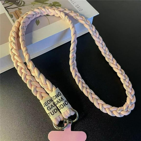 Woven Phone Lanyard Outdoor Mountaineering Mobile Phone Hanging Strap Anti Loss Lanyards Neck Strap for Girl Keychain Chain Rope