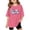 2-Hot Pink, variant on Girls Graphic Tee Shirts Trendy Casual Short Sleeve Tops Girls Shirts Size 14-16 Printed Crewneck Loose Fit Basic Cotton Shirts Size 7-8 Years,2-Pink