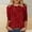 #0297-Red, variant on Neewe Womens 3/4 Sleeve Shirts Summer Crewneck T-Shirts Loose Basic Tops Comfy Fabric Tops for Women