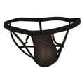 thumbnail image 2 of Jwputqe&nbsp;Mensg Strings and Thongs,Thongs For Men,Mens ThongsBreathable,Cooling,Solid,Low Waist,Polyester,Cotton,Black,One Size, 2 of 5