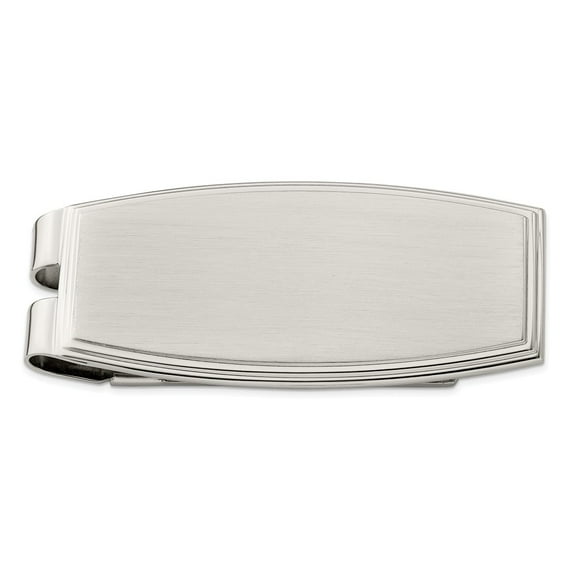FB Jewels Stainless Steel Brushed and Polished Money Clip