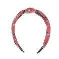 thumbnail image 4 of Unique Bargains 1 Pc Grace Floral Pattern Wide Cross Knot Headbands for Women Red, 4 of 6