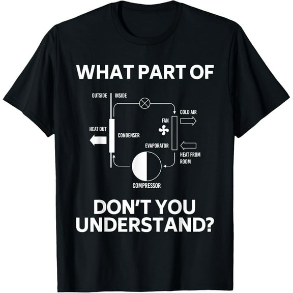 What Part Don't You Understand Funny HVAC Tech Technician T-Shirt
