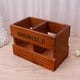 thumbnail image 1 of Caja de almacenamiento de escritorio de maquillaje de madera Retro, organizador de papelería remoto para teléfono, calidad, 1 ud. ShuxiuWang 8390606614148, 1 of 1