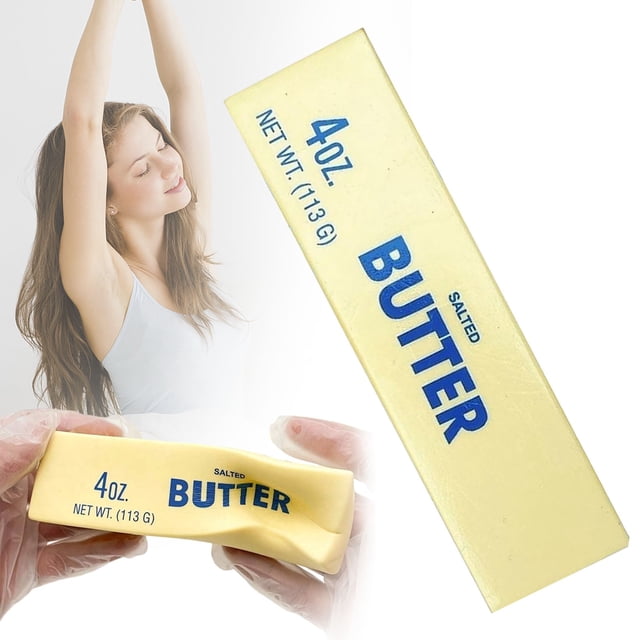 1 Pce Bâton de Beurre à Remontée Lente, Bâtonnets de Beurre Collants à Presser, Squishies Alimentaires Réalistes Fidget pour Décompression Anxiété Relaxation