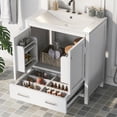 thumbnail image 3 of 30" Bathroom Vanity With Single Sink, Soft Closing Door, Drawer Combo Cabinet Undermount Sink, Solid Wood Multifunctional Storage Cabinet For Bathroom, 3 of 9